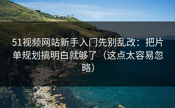 51视频网站新手入门先别乱改：把片单规划搞明白就够了（这点太容易忽略）